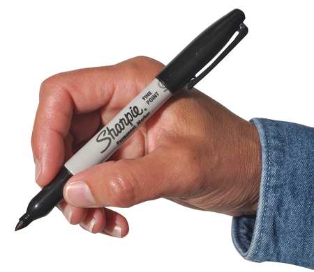 Sharpie Black Permanent Marker, Fine Tip, 12 PK 30001B