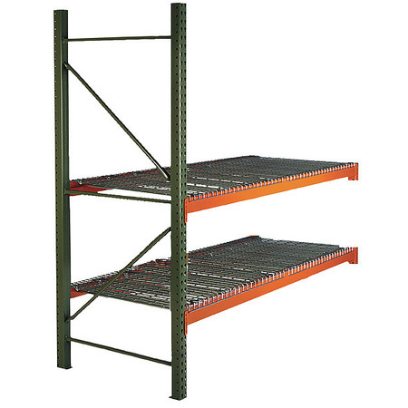 Husky Rack & Wire Pallet Rack Add-On Unit, Teardrop, Roll Formed Style, 96 in H, 96 in W, 48 in D 41D993