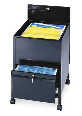 SAFCO Mobile File Holder, Locking with Draw, Blk 5364BL