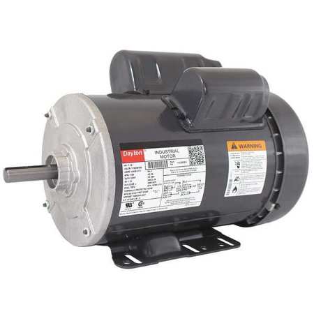 DAYTON Capacitor-Start/Run General Purpose Motor, 1 1/2 HP, 115/208-230V AC Voltage, 56H Frame 1K066