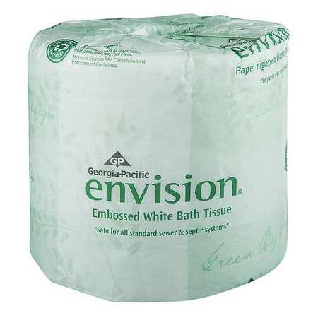 Georgia-Pacific Envision, Standard Core, 1 Ply, 550 Sheets, White, 80 PK 19881/01