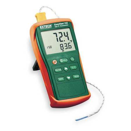 EXTECH Thermocouple Thermometer, 1 Input, Type K EA11A-NIST