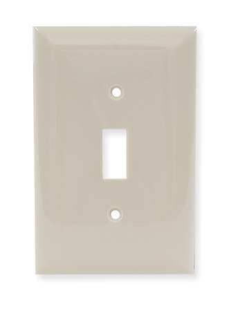 Toggle Switch Wall Plate,1 Gang,Ivory