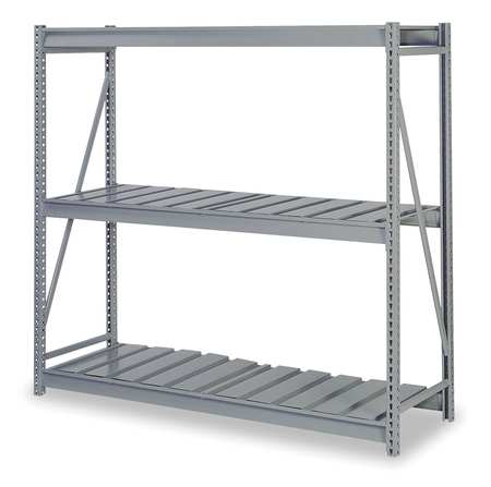 LYON Starter Bulk Storage Rack, 24 in D, 48 in W, 3 Shelves, Dove Gray DD67111SR