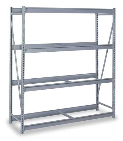 LYON Starter Bulk Storage Rack, 24 in D, 72 in W, 4 Shelves, Dove Gray DD67341S