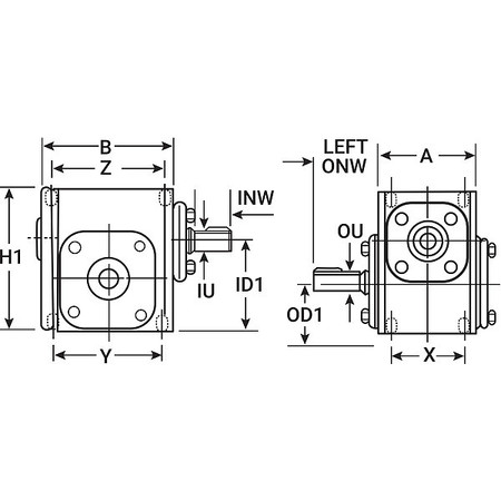 Boston Gear Speed Reducer, Indirect Drive, 5:1 718-5-G