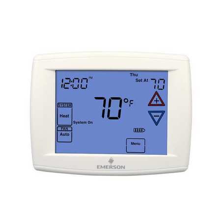 WHITE-RODGERS Blue Series 12 Touchscreen Thermostats, 7, 5-1-1 Programs, 4 H 2 C, 24VAC 1F95-1280