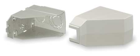 HUBBELL WIRING DEVICE-KELLEMS Ceiling Adapter, White, PVC, Lan-Trak PLP1CACF