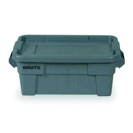 Rubbermaid Commercial Storage Tote, Gray, Plastic, 27 7/8 in L, 16 1/2 in W, 10 3/4 in H, 14 gal Volume Capacity FG9S3000GRAY