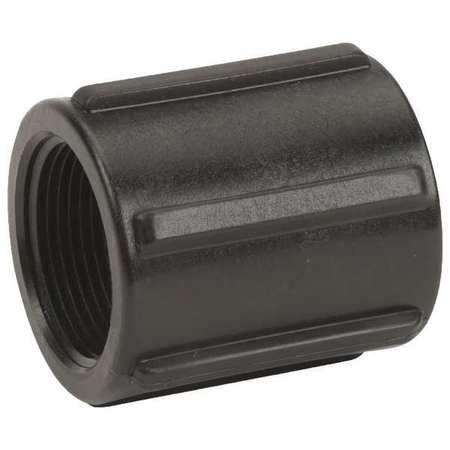 ZORO SELECT Coupling, Polypropylene, 1-1/4", Schedule 80, 300 psi Max Pressure CPLG125