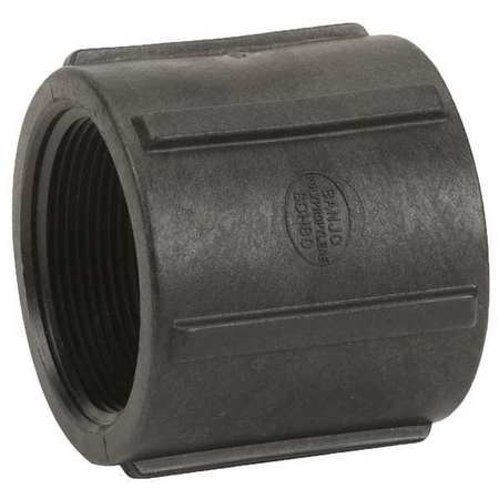 Zoro Select Coupling, Polypropylene, 2", Schedule 80, 300 psi Max Pressure CPLG200
