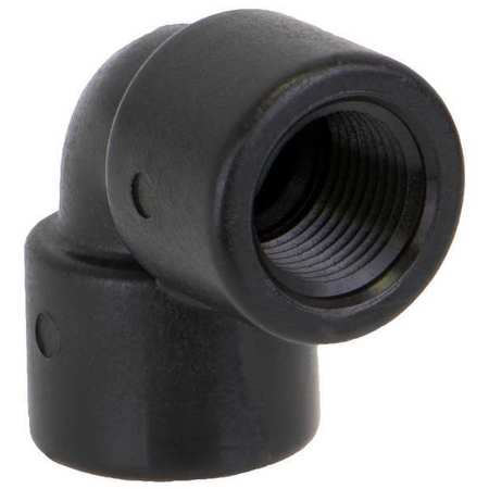 ZORO SELECT 90 Degree Elbow, Polypropylene, 3/8", Schedule 80, 300 psi Max Pressure EL038-90