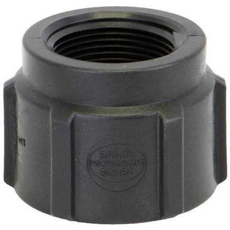 ZORO SELECT Reducing Coupling, Polypropylene, 1-1/2" x 1-1/4", Schedule 80, 300 psi Max Pressure RC150-125