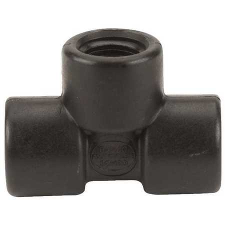 Zoro Select Tee, Polypropylene, 1/2", Schedule 80, 300 psi Max Pressure TEE050