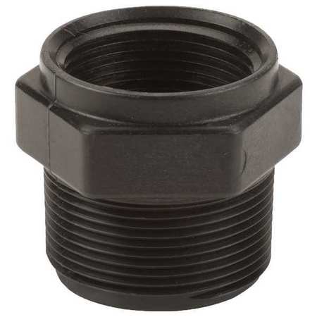 Zoro Select Reducing Bushing, Polypropylene, 1-1/2" x 1-1/4", Schedule 80, 300 psi Max Pressure RB150-125