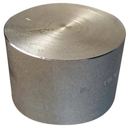 ZORO SELECT 1/2" Female NPT Black Forged Steel Cap Class 3000 1MNE2