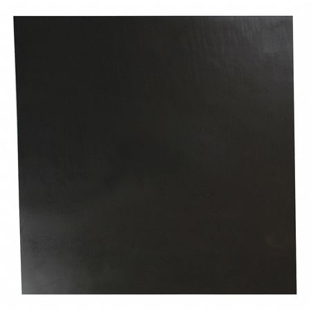 Zoro Select 3/16" Comm. Grade Neoprene Rubber Sheet, 12"x12", Black, 40A BULK-RS-N40-25