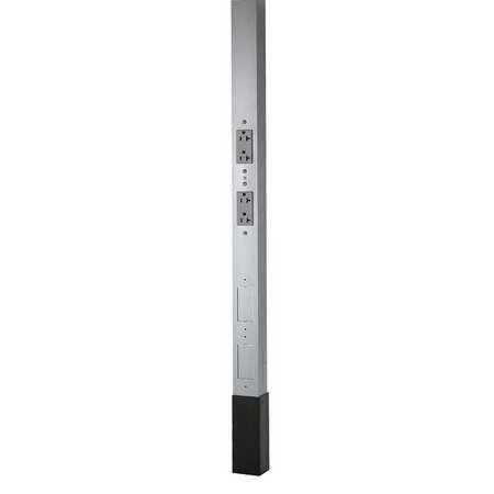 HUBBELL WIRING DEVICE-KELLEMS Alum Service Pole, Gray, Includes Divider HBLPPO15AAL