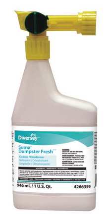 DIVERSEY Cleaner and Deodorizer, 32 oz. Hose End Connection Bottle, Floral 94266359