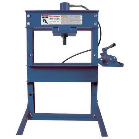 Westward Hydraulic Bench Shop Press, 12 Tons 1MZJ7