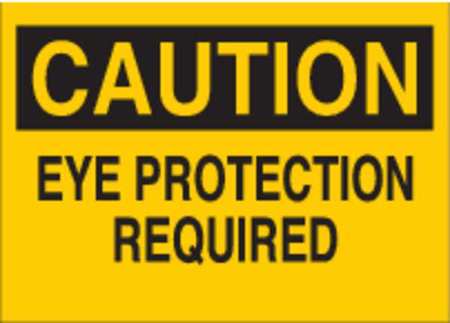 BRADY Caution Sign, 7X10", BK/YEL, ENG, Text, Sign Background Color: White 47061