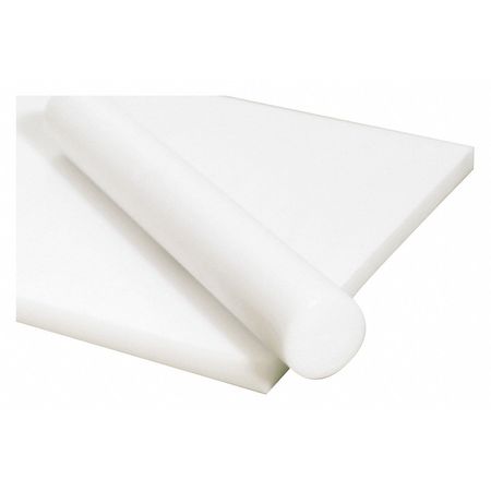 Zoro Select White Acetal Copolymer Sheet Stock 12" L x 12" W x 0.063" Thick 1NLL1