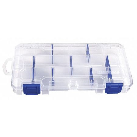 Flambeau Adjustable Compartment Box, 3 to 18 Compartments, 8-7/8 in L x 4-1/8 in W x 1-1/2 in H, Clear 3003