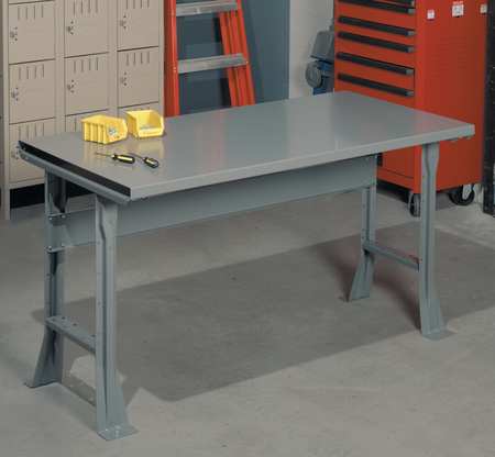 Tennsco Work Bench, Steel, 72" W, 33-1/2" Height, 1800 lb., Flared WB-1-3672S