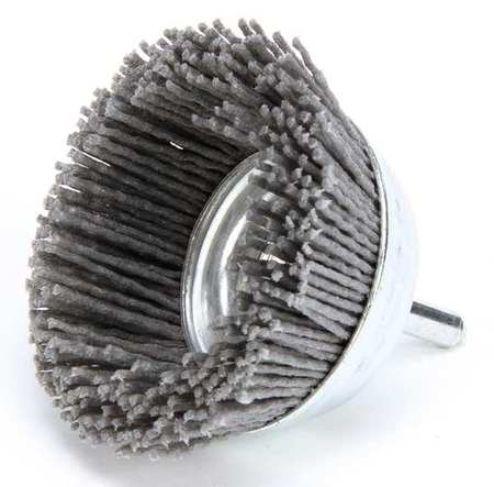 Weiler Cup Wire Brush, 3", 1/4", 4, 500 RPM 90446