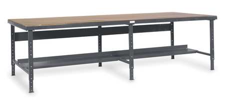 Durham Mfg Bolted WorkBench, Particleboard, 96" W, 28" to 42" Height, 2000 lb., Folding WBF-TH-3096-95