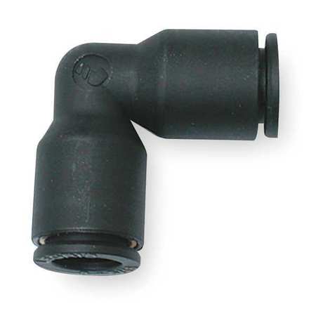 LEGRIS Push-to-Connect Elbow, 5/32 in or 4mm Tube Size, Nylon, Black, 10 PK 3102 04 00