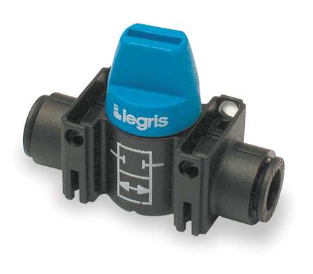 Legris 3/8" Push Glass-Fill Nylon Ball Valve Inline 7910 60 00