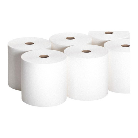 Georgia-Pacific Pacific Blue Select Hardwound Paper Towels, 1 Ply, Continuous Roll Sheets, 1000 ft, White, 6 PK 26100