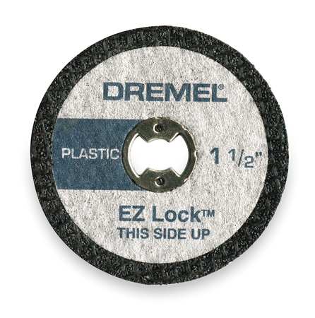 DREMEL E Z Lock Cut Off Wheel, 1 1/2 In Dia, PK5 EZ476