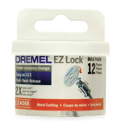Dremel E Z Lock Cut Off Wheel, 1 1/2 In Dia, 12 Pack EZ456B