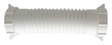 ZORO SELECT 1-1/2" or 1-1/4 " Dia., Polypropylene, White/Plastic Finish, Lavatory/Kitchen, Flexible Coupler 1PPC9