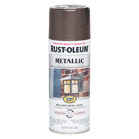 Rust-Oleum Metallic Spray Paint, Dark Bronze, Metallic, 11 oz. 7272830