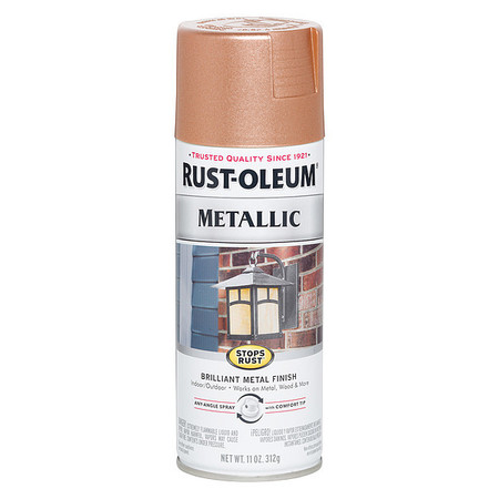 Rust-Oleum Metallic Spray Paint, Copper, Metallic, 11 oz 7273830