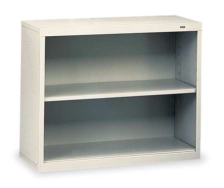 Tennsco 2-Shelf Stationary Bookcase, 28"x34-1/2" Light Gray B-30LG