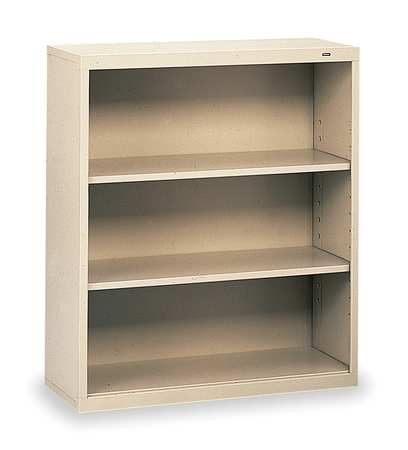 Tennsco 3-Shelf Stationary Bookcase, 40"x34-1/2" Champ/Putty B-42CP