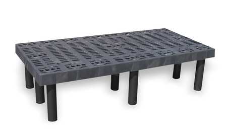 STRUCTURAL PLASTICS Dunnage Rack, 700 lb., HDPE, 48 W x 24 D D4824