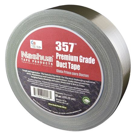 NASHUA Olive Drab Duct Tape, 48mm x 55m, 13 mil 357