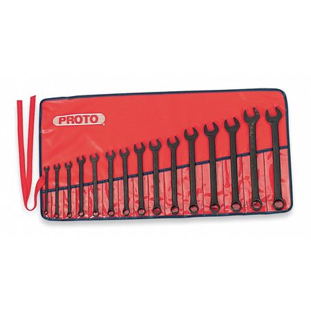 Proto Combination Wrench Set, Metric, 15 pcs. J1200F-MBASD