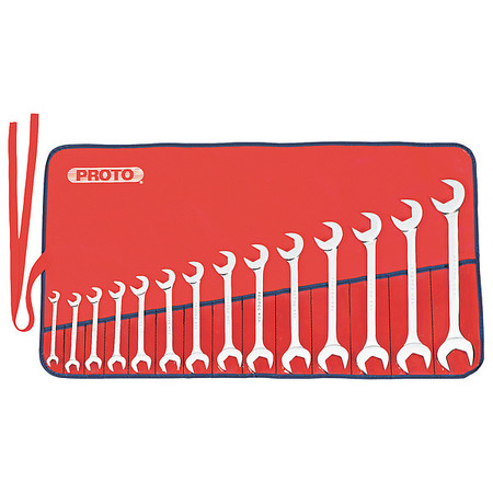 PROTO Angle Open End Wrench Set, 14 Pc, SAE J3100B