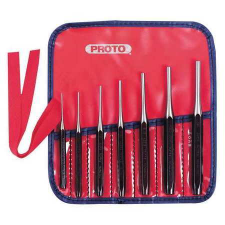 Proto Drive Pin Punch Set, 7 Pieces, Steel J48007