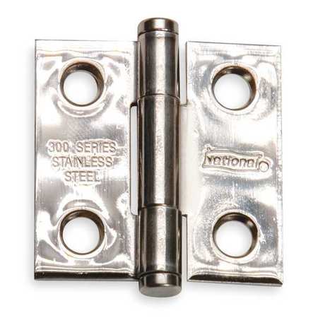Zoro Select 2 in W x 2 in H Stainless steel Door and Butt Hinge 1RBY2