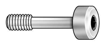 Zoro Select Captive Panel Screw, #10-32 Thrd Sz, 29/32 in Lg, 5/16 in Thrd Lg, Smooth, Passivated 610H