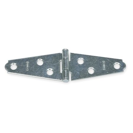 Zoro Select 1 in W x 2 in H zinc plated Strap Hinge 1RCF7
