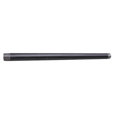 ZORO SELECT 3/8" MNPT x 18" TBE Black Pipe Sch 80 90317