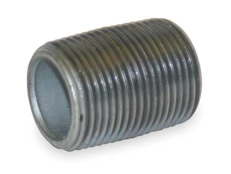 BECK 1-1/4" MNPT Close TBE Galvanized Steel Pipe Nipple Sch 40 0331028209